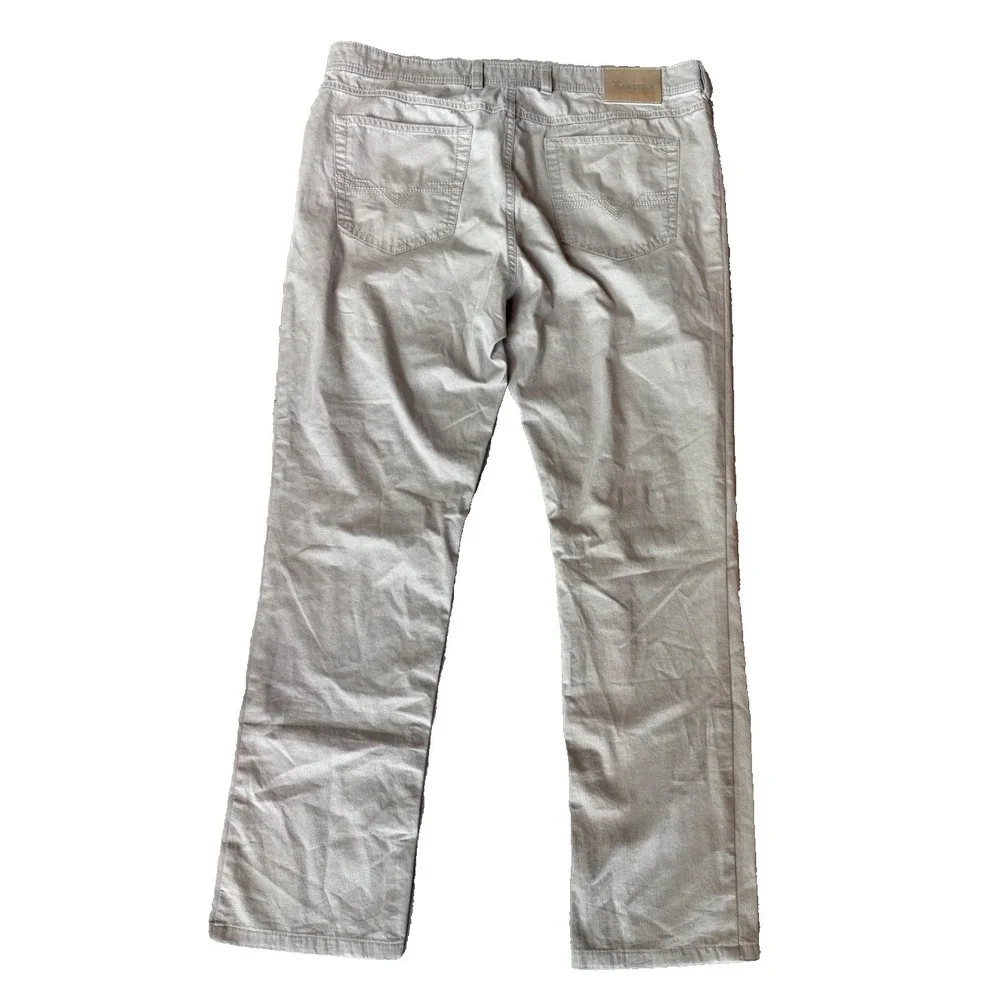 Atelier Gardeur Men's Tan Khaki Pants‎ Nigel 1 Regular Fit Size 38 x 34